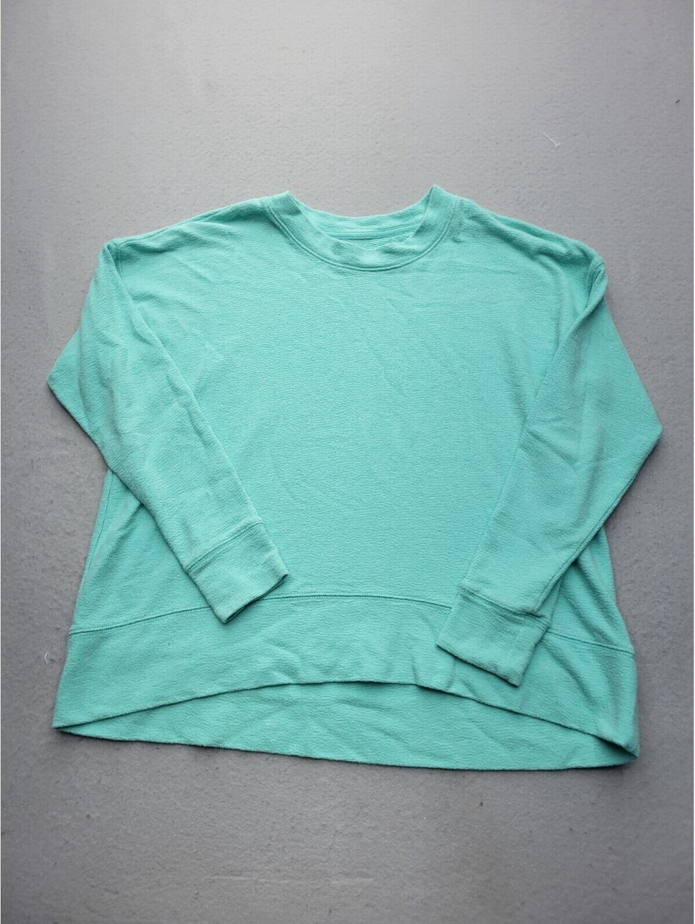 Aerie Women's Sweatshirt Size XS Blue Pullover Long Sleeve Solid Cotton Blend